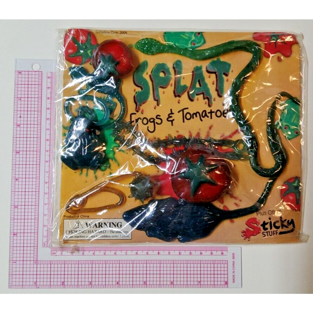 Vintage Vending Display Board Splat Frogs & Tomatoes 0287